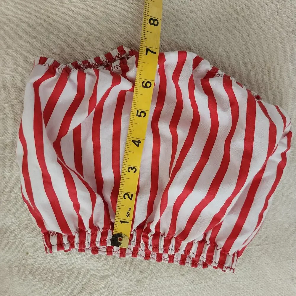 Vintage Striped Ruffle Butt Bloomers 12-24 months